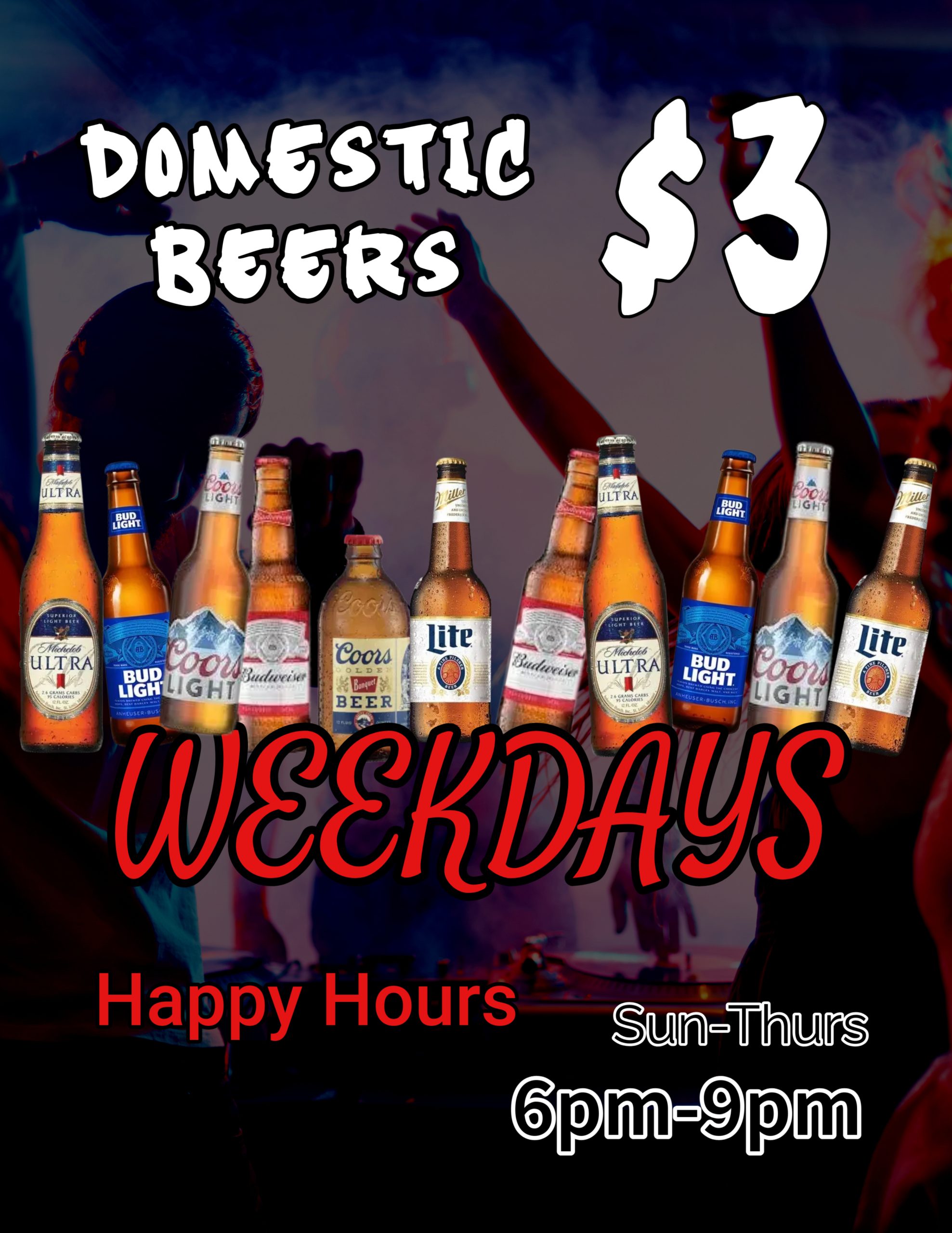 Domestic Beer Happy Hour